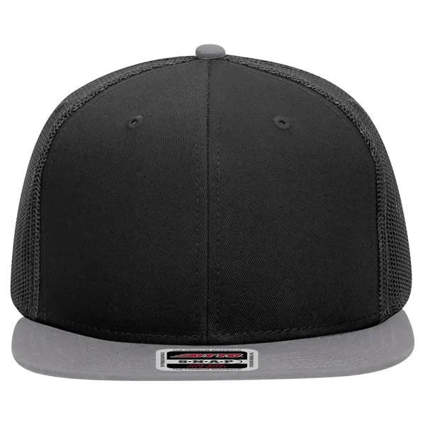 OTTO SNAP 6 PANEL MID PROFILE MESH BACK TRUCKER SNAPBACK HAT... from ASI 30208 A P Specialties / AP Specialties