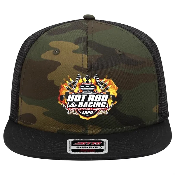 OTTO SNAP 6 PANEL MID PROFILE MESH BACK TRUCKER SNAPBACK HAT... from ASI 30208 A P Specialties / AP Specialties
