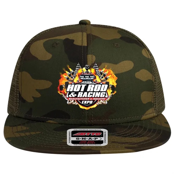 OTTO SNAP 6 PANEL MID PROFILE MESH BACK TRUCKER SNAPBACK HAT... from ASI 30208 A P Specialties / AP Specialties