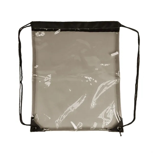 Clear PVC Drawstring with black trim & cords and reinforced corners.... from ASI 41511 Brainchild USA Inc / BrainChild Gift Club