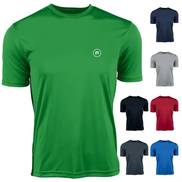 Training tee with pill and snag resistance and UPF sun protection.... from ASI 57653 Gold Bond
