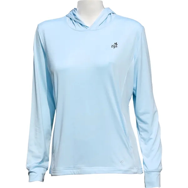 Women's hoodie with UPF50+ protection, moisture-wicking performance, and antimicrobial fabric.... from ASI 57653 Gold Bond
