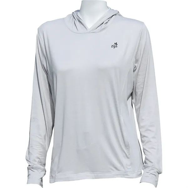 Women's hoodie with UPF50+ protection, moisture-wicking performance, and antimicrobial fabric.... from ASI 57653 Gold Bond