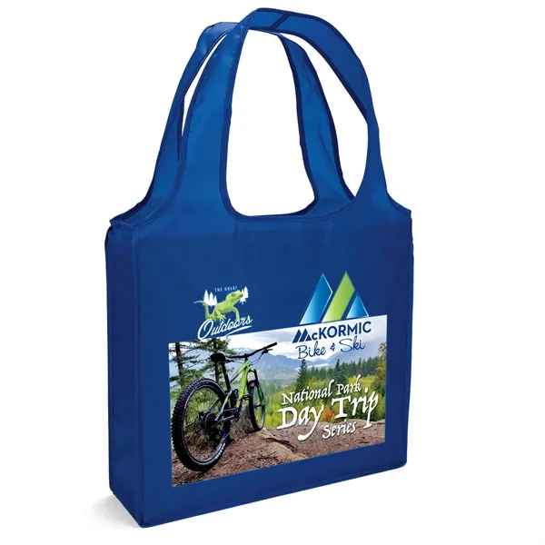 Polyester tote made from 230T recycled polyester (RPET).... from ASI 37940 Bag Makers Inc