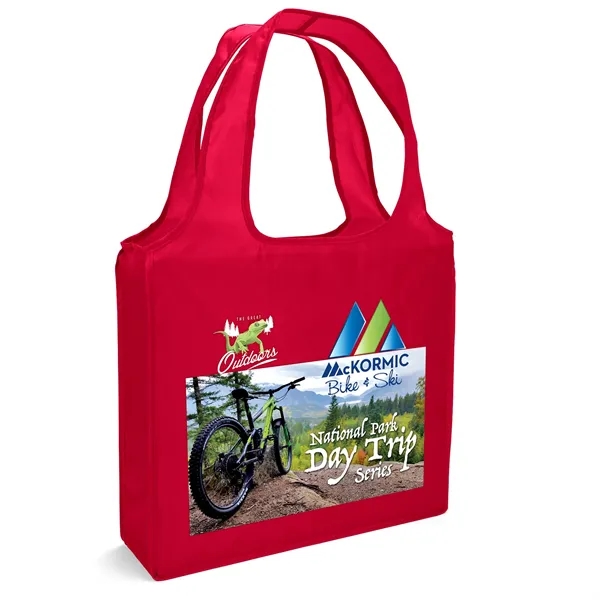 Polyester tote made from 230T recycled polyester (RPET).... from ASI 37940 Bag Makers Inc