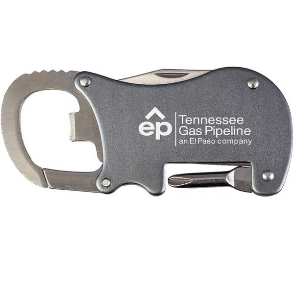 Bottle opener carabiner with a pocket knife and screwdriver.... from ASI 57653 Gold Bond