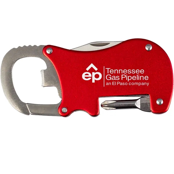 Bottle opener carabiner with a pocket knife and screwdriver.... from ASI 57653 Gold Bond
