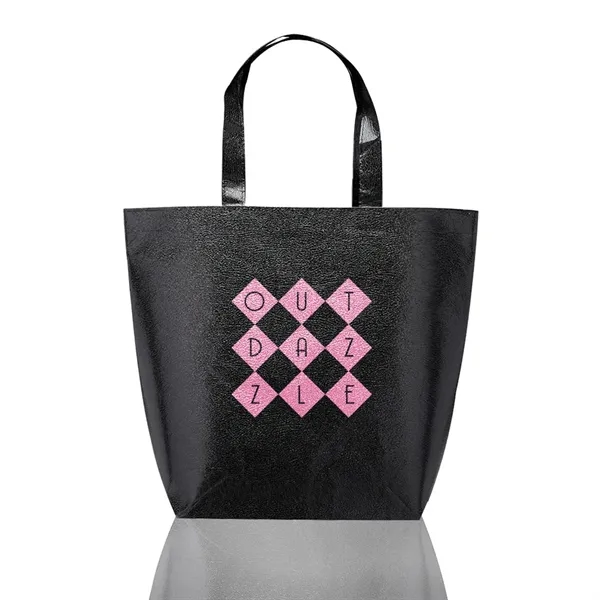 Non-woven polypropylene tote bag with metallic finish.... from ASI 39552 BEL Promo