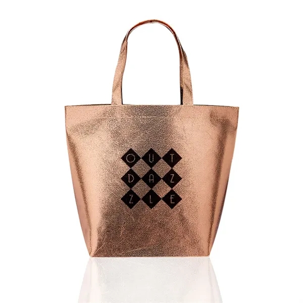 Non-woven polypropylene tote bag with metallic finish.... from ASI 39552 BEL Promo