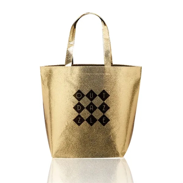 Non-woven polypropylene tote bag with metallic finish.... from ASI 39552 BEL Promo