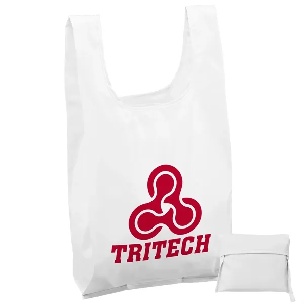 The t-shirt style tote is made from lightweight 190-T polyester.... from ASI 37940 Bag Makers Inc
