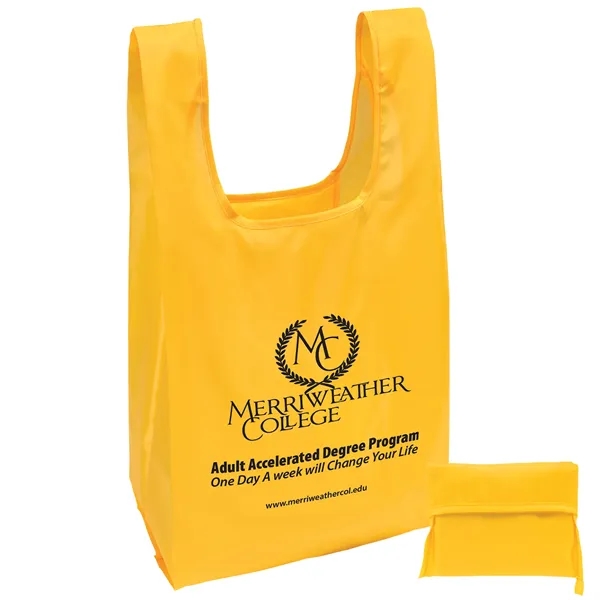 The t-shirt style tote is made from lightweight 190-T polyester.... from ASI 37940 Bag Makers Inc