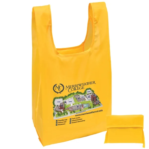 The t-shirt style tote is made from lightweight 190-T polyester.... from ASI 37940 Bag Makers Inc