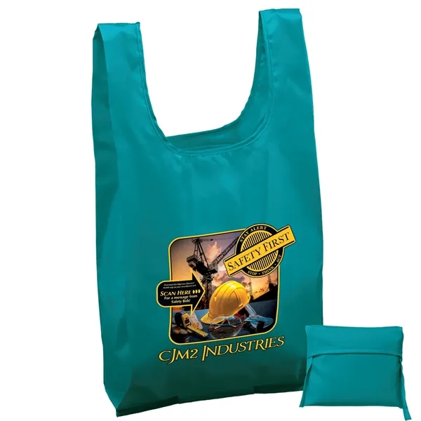 The t-shirt style tote is made from lightweight 190-T polyester.... from ASI 37940 Bag Makers Inc