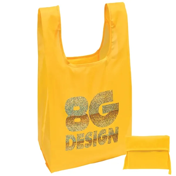 The t-shirt style tote is made from lightweight 190-T polyester.... from ASI 37940 Bag Makers Inc