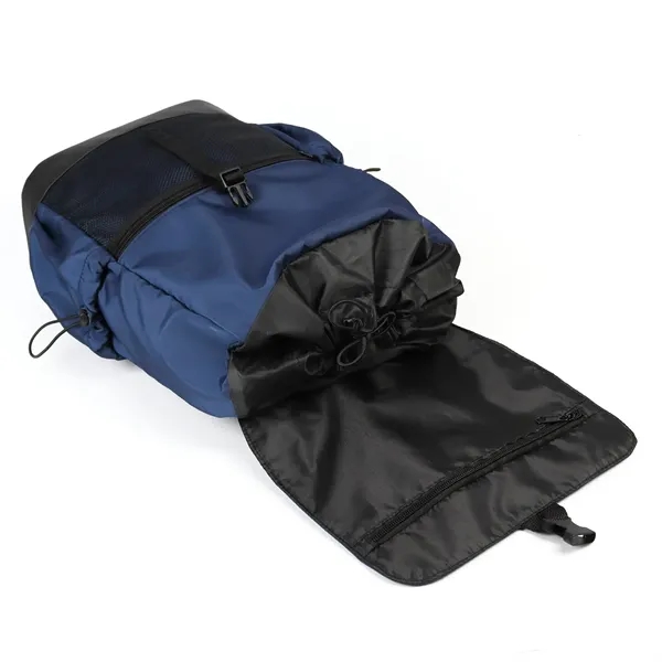 Backpack with drawstring and buckle enclosures.... from ASI 90859 Tempo Industries Inc / Tempo Tempoline