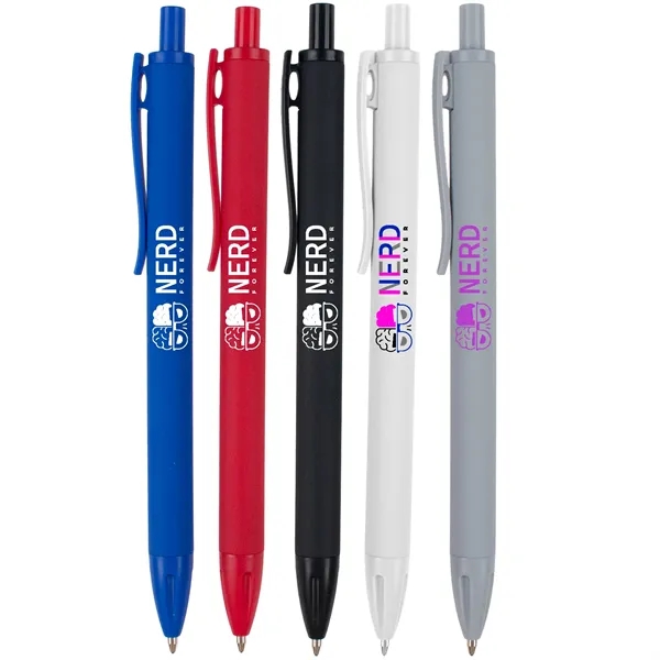 A recycled ABS plastic pen with a soft-touch rubberized barrel.... from ASI 61966 HPG / Hub Pen