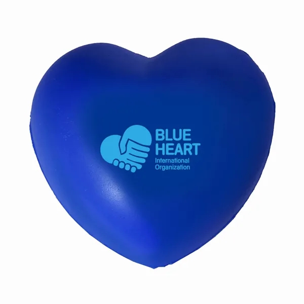2.16" x 2.63" x 2.75" heart-shaped squeezable stress reliever.... from ASI 63549 Jornik Manufacturing Corp / Jornik