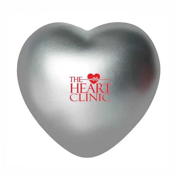 2.16" x 2.63" x 2.75" heart-shaped squeezable stress reliever.... from ASI 63549 Jornik Manufacturing Corp / Jornik