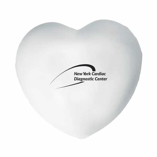 2.16" x 2.63" x 2.75" heart-shaped squeezable stress reliever.... from ASI 63549 Jornik Manufacturing Corp / Jornik