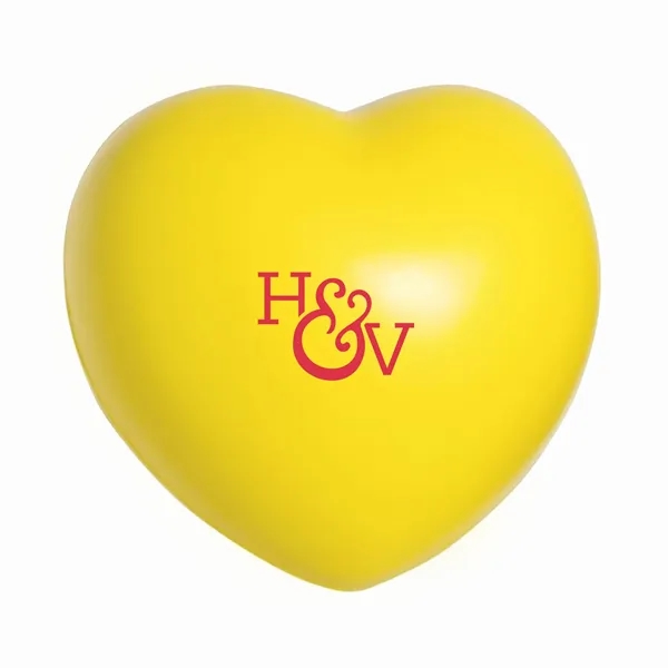 2.16" x 2.63" x 2.75" heart-shaped squeezable stress reliever.... from ASI 63549 Jornik Manufacturing Corp / Jornik
