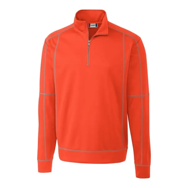 Men's sweatshirt with a half-zip, brushed fleece interior, moisture-wicking performance, and... from ASI 47965 Cutter & Buck