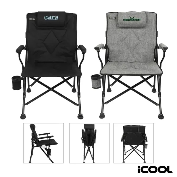 iCOOL® Twin Peaks Portable Camping Chair... from ASI 67866 Logomark/Valumark