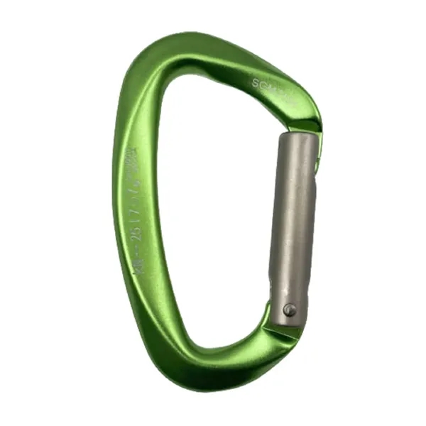 D-Shape straight gate carabiner plus laser engraving on 1 location plus... from ASI 37218 Athena Promo (tm)