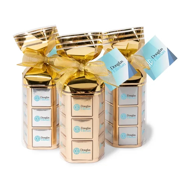 Thirty Six Piece Chocolate Foiled Square Gift Bag-Full Color... from ASI 44900 NC Custom (CI/Lanco) / Chocolate Inn