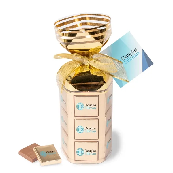 Thirty Six Piece Chocolate Foiled Square Gift Bag-Full Color... from ASI 44900 NC Custom (CI/Lanco) / Chocolate Inn