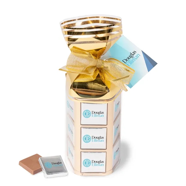 Thirty Six Piece Chocolate Foiled Square Gift Bag-Full Color... from ASI 44900 NC Custom (CI/Lanco) / Chocolate Inn