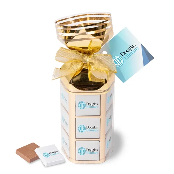 Thirty Six Piece Chocolate Foiled Square Gift Bag-Full Color... from ASI 44900 NC Custom (CI/Lanco) / Chocolate Inn