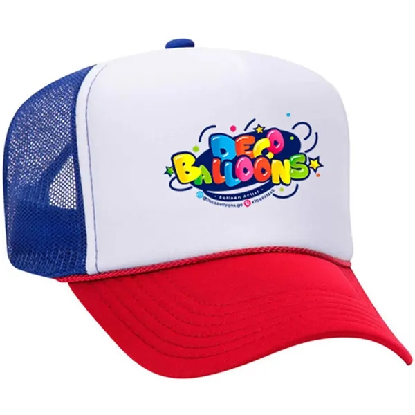 OTTO 5 PANEL HIGH CROWN MESH BACK TRUCKER HAT... from ASI 30208 A P Specialties / AP Specialties