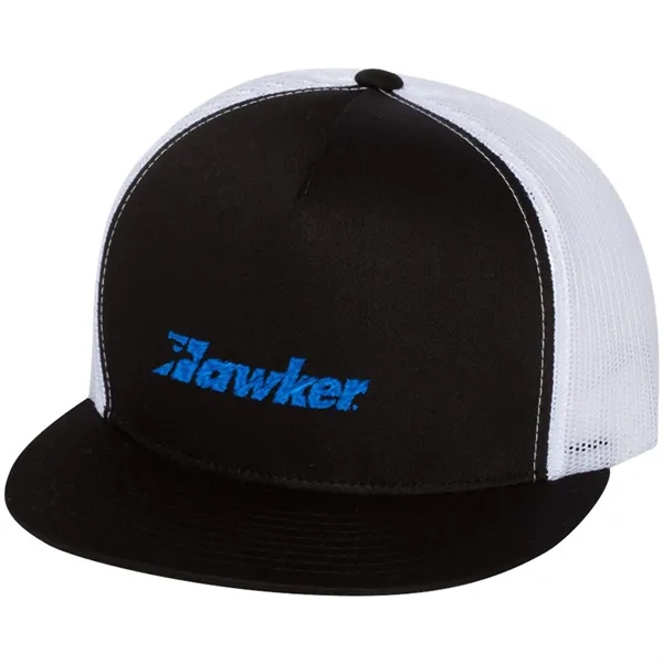 YUPOONG-CLASSIC FLAT BILL TRUCKER CAP... from ASI 30208 A P Specialties / AP Specialties