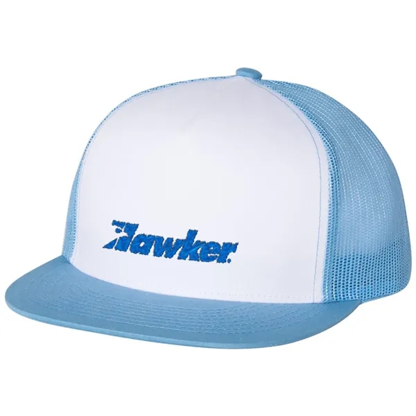 YUPOONG-CLASSIC FLAT BILL TRUCKER CAP... from ASI 30208 A P Specialties / AP Specialties