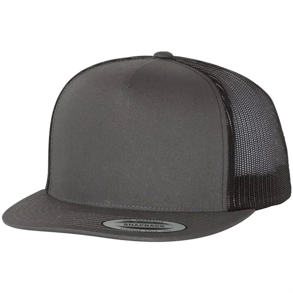 YUPOONG-CLASSIC FLAT BILL TRUCKER CAP... from ASI 30208 A P Specialties / AP Specialties