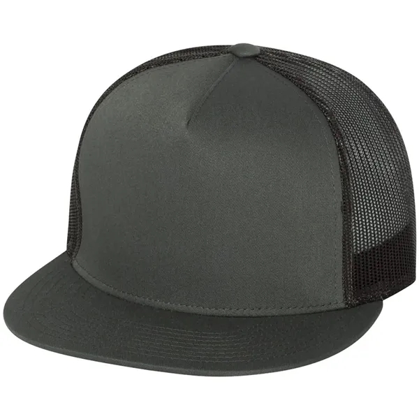 YUPOONG-CLASSIC FLAT BILL TRUCKER CAP... from ASI 30208 A P Specialties / AP Specialties