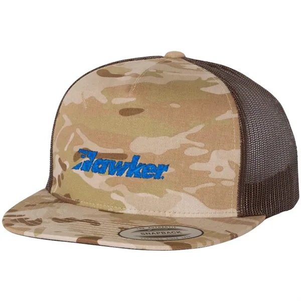 YUPOONG-CLASSIC FLAT BILL TRUCKER CAP... from ASI 30208 A P Specialties / AP Specialties