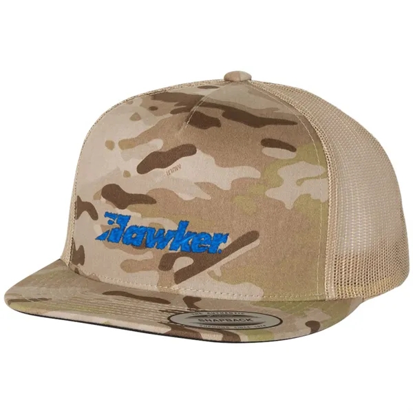 YUPOONG-CLASSIC FLAT BILL TRUCKER CAP... from ASI 30208 A P Specialties / AP Specialties