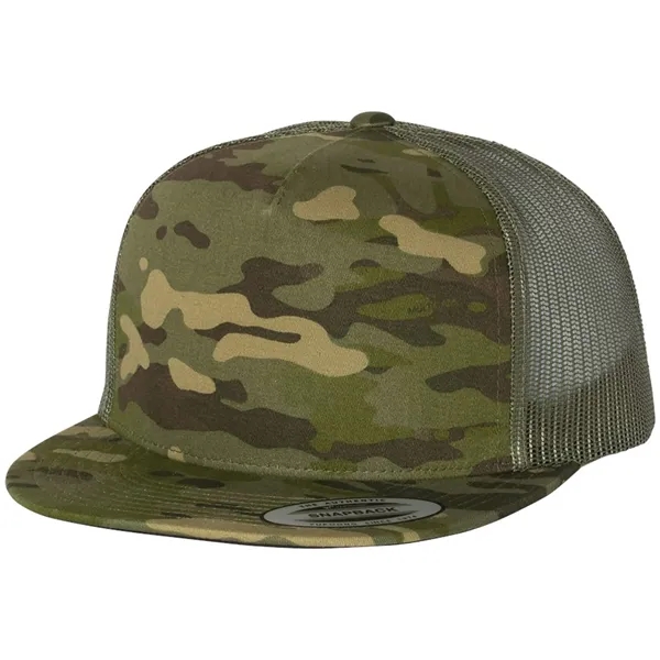 YUPOONG-CLASSIC FLAT BILL TRUCKER CAP... from ASI 30208 A P Specialties / AP Specialties