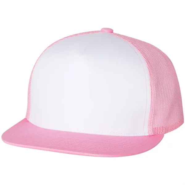 YUPOONG-CLASSIC FLAT BILL TRUCKER CAP... from ASI 30208 A P Specialties / AP Specialties