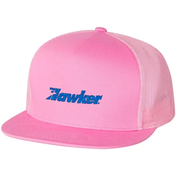 YUPOONG-CLASSIC FLAT BILL TRUCKER CAP... from ASI 30208 A P Specialties / AP Specialties