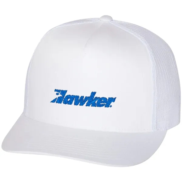 YUPOONG-CLASSIC FLAT BILL TRUCKER CAP... from ASI 30208 A P Specialties / AP Specialties