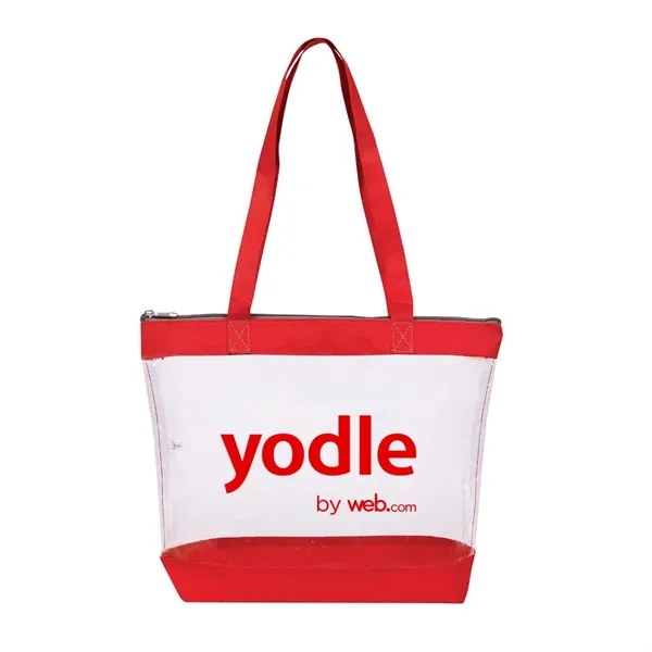 Clear security tote bag with zipper.... from ASI 31517 Admart Products / Admart Line