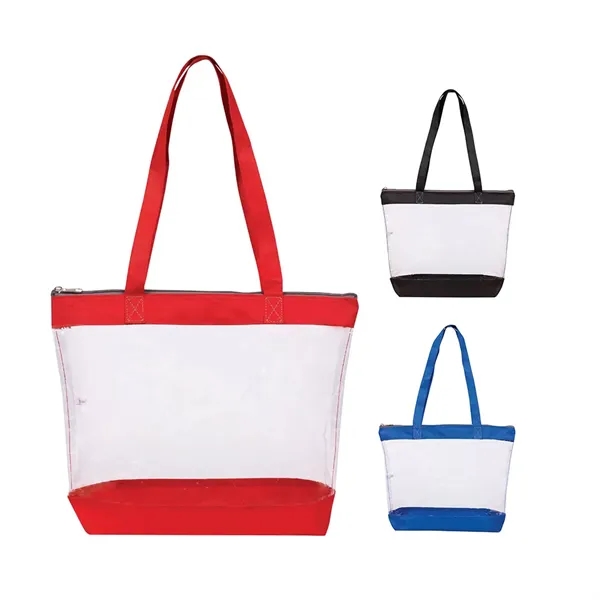 Clear security tote bag with zipper.... from ASI 31517 Admart Products / Admart Line