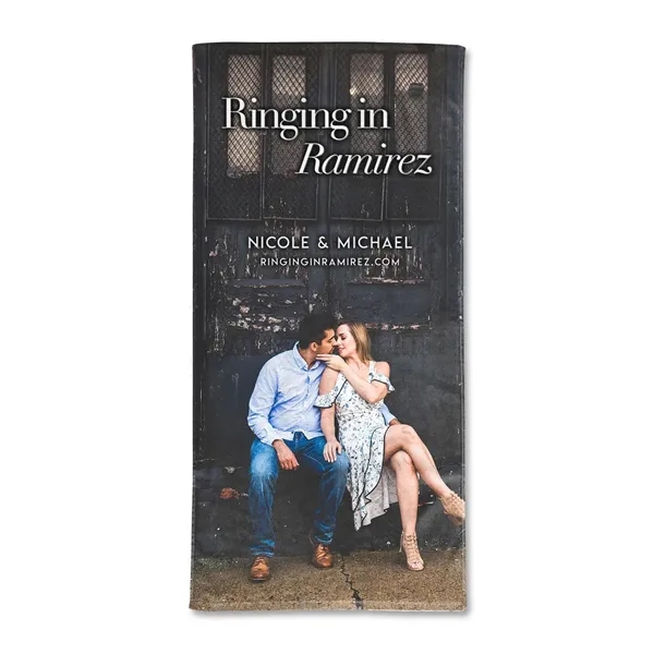 28" x 58" cotton fiber reactive beach towel with full color... from ASI 68507 The Magnet Group