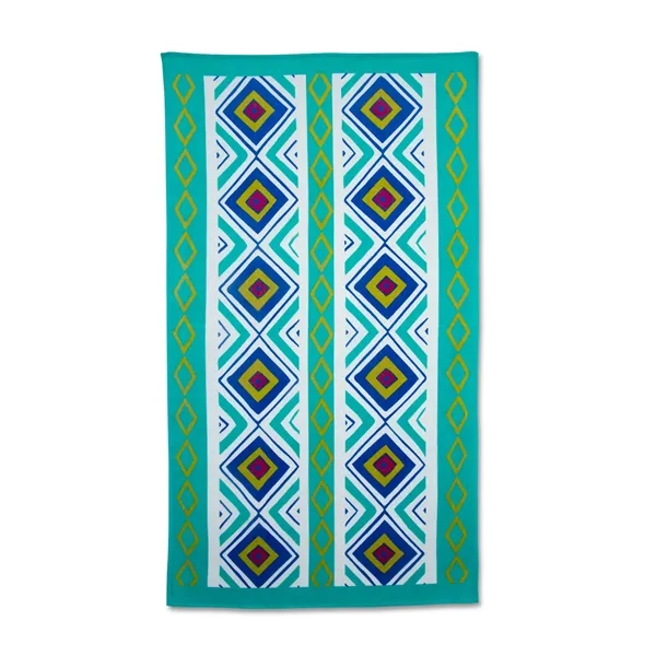 34" x 60" cotton fiber reactive beach towel with full color... from ASI 68507 The Magnet Group