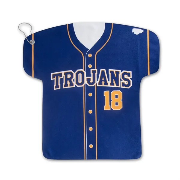 23" x 22" one-sided, golf jersey shaped towel with full color... from ASI 68507 The Magnet Group