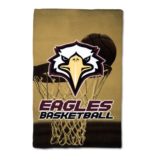 11" x 18" polyester rally towel with dye sublimation printing.... from ASI 68507 The Magnet Group