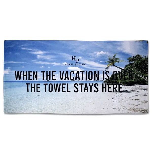 60" x 30" standard beach towel with dye sublimation printing.... from ASI 68507 The Magnet Group